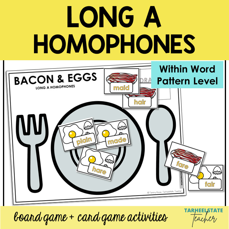 Long A Homophones Games a_e ai Within Word Pattern Activities