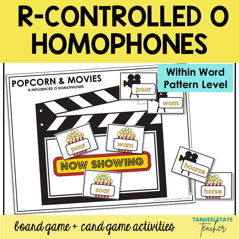 R Controlled O Homophones Games or oor ore our oar ar Within Word Pattern