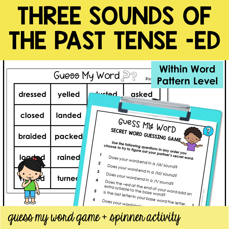 Three Sounds of the Past Tense ED Games Within Word Pattern Activities