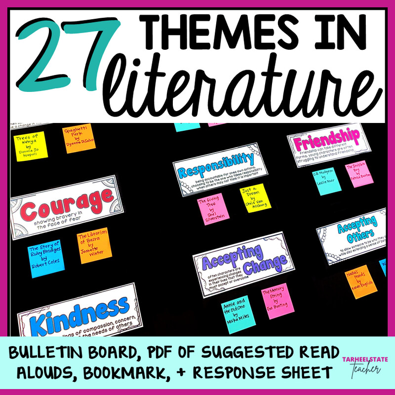 Teaching Common Themes in Literature - Bulletin Board and Book Lists