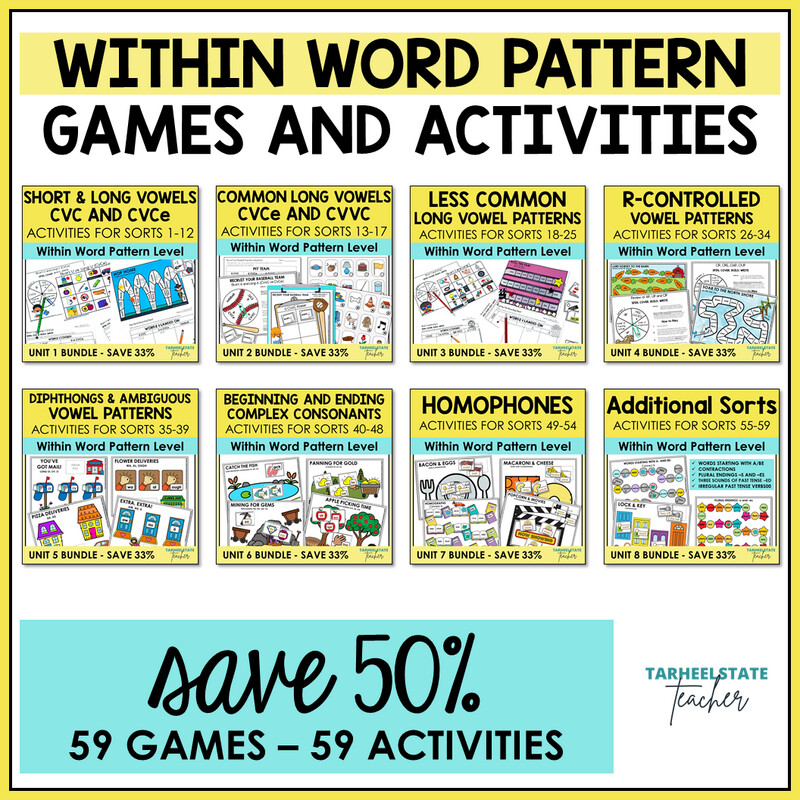 Within Word Pattern Spellers Games Bundle - All Sorts