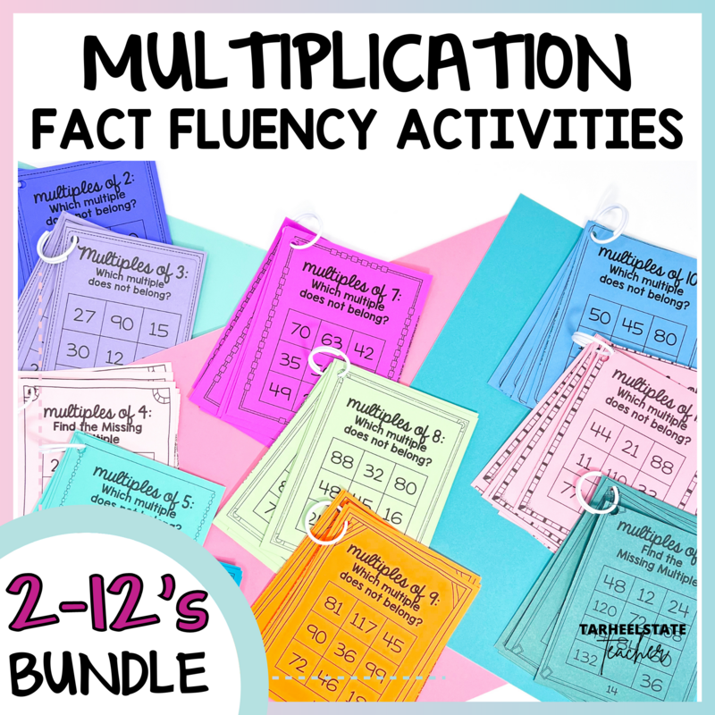 Multiplication Facts Practice Fluency Activities - Intervention Bundle