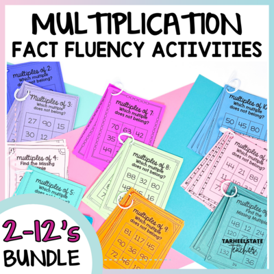 Multiplication Facts Practice Fluency Activities - Intervention Bundle