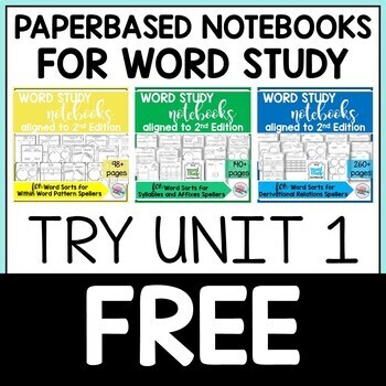 FREE Words Their Way Word Study Activities (2nd Edition)