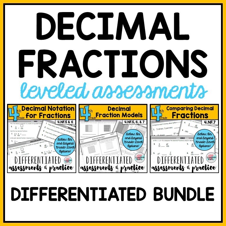 Decimal Fractions BUNDLE Differentiated with Google Slides