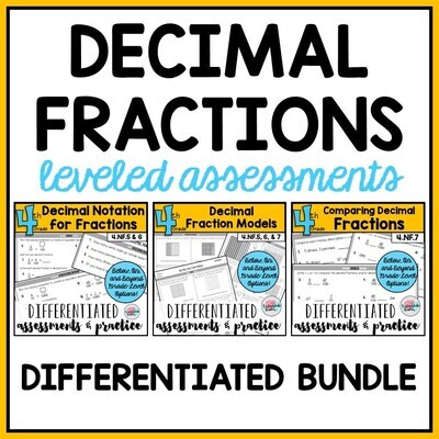 Decimal Fractions BUNDLE Differentiated with Google Slides