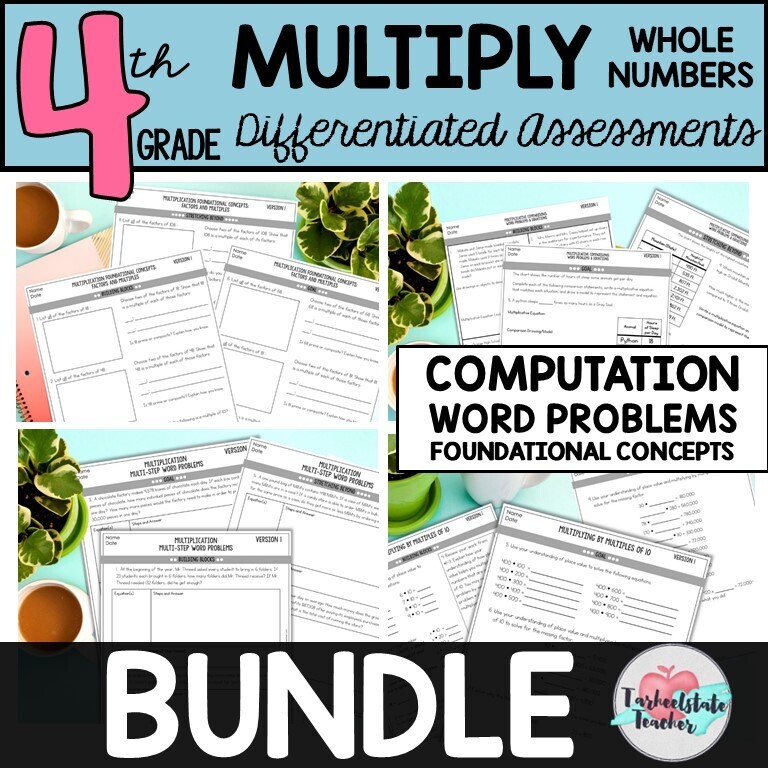 4th Grade Multiply Whole Numbers and Multiplication Concepts