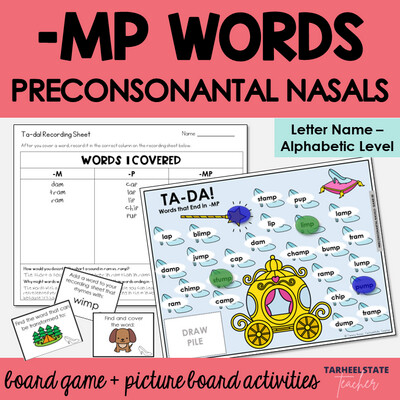 Words that End in MP Games - Activities for MP Words Letter Name Alphabetic