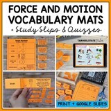 Force, Motion, and Simple Machines Vocabulary Activities Printable and Digital