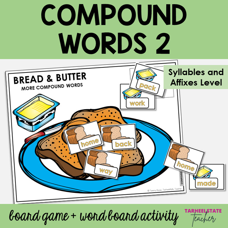More Compound Words Syllables and Affixes Games and Activities