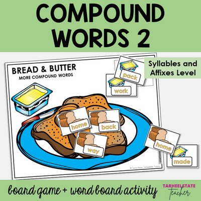 More Compound Words Syllables and Affixes Games and Activities