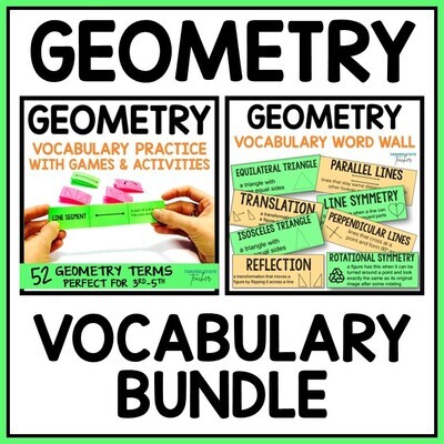 Geometry Vocabulary BUNDLE: Activities, Games, Word Wall