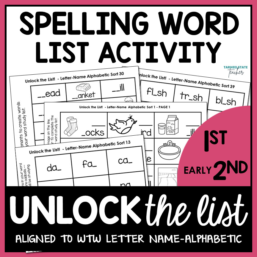 Fill in the Blank Weekly Spelling Word List Missing Letters Vowels Activity 1