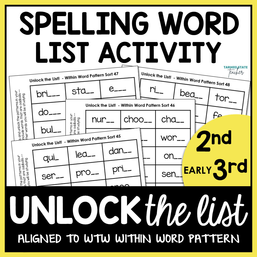 Fill in the Blank Weekly Spelling Word List Missing Letters Vowels Activity 2