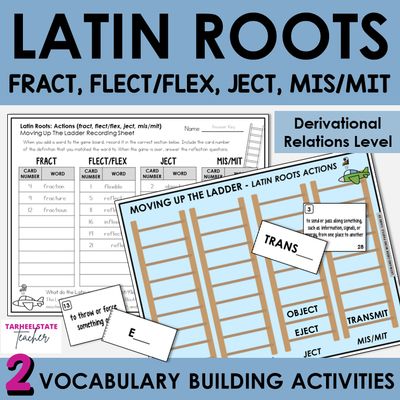 Latin Roots FRACT, FLECT/FLEX, JECT, MIS/MIT Derivational Relations Activities