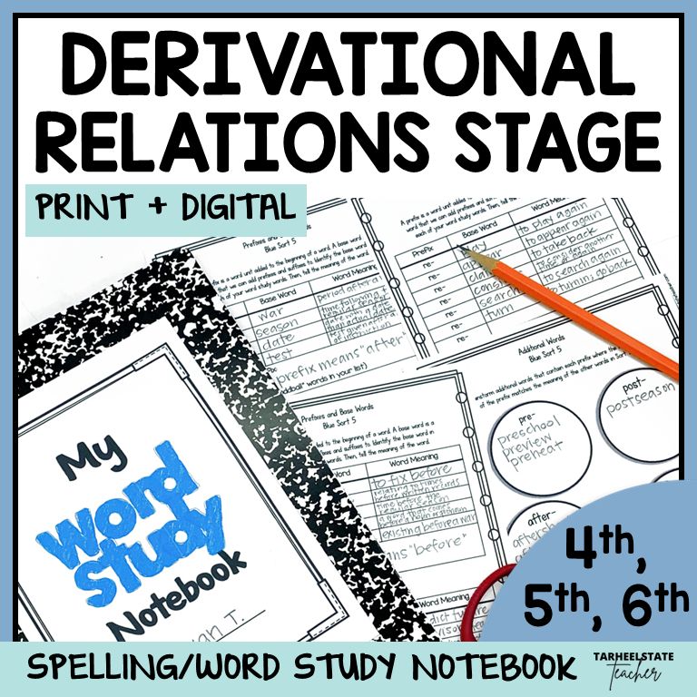 Derivational Relations and Morphology Words Their Way Activities Word Study