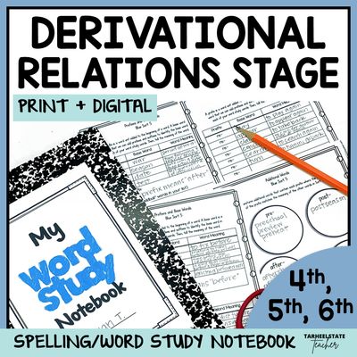 Derivational Relations and Morphology Words Their Way Activities Word Study