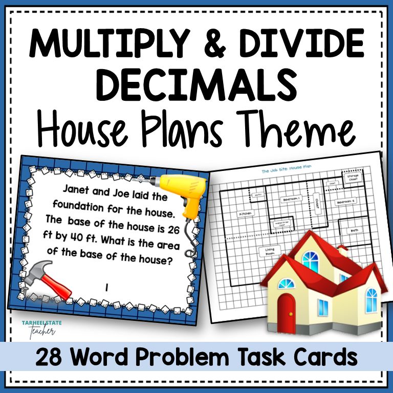 Multiply Divide DECIMALS Task Cards Activities or Math Centers