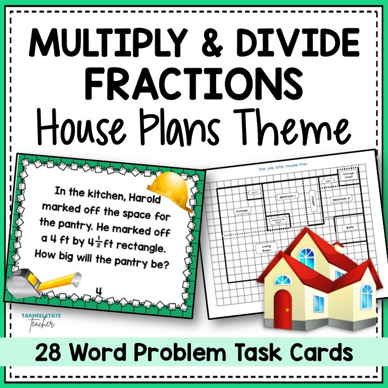 Multiplying and Dividing Fractions Task Cards Activities or Math Centers