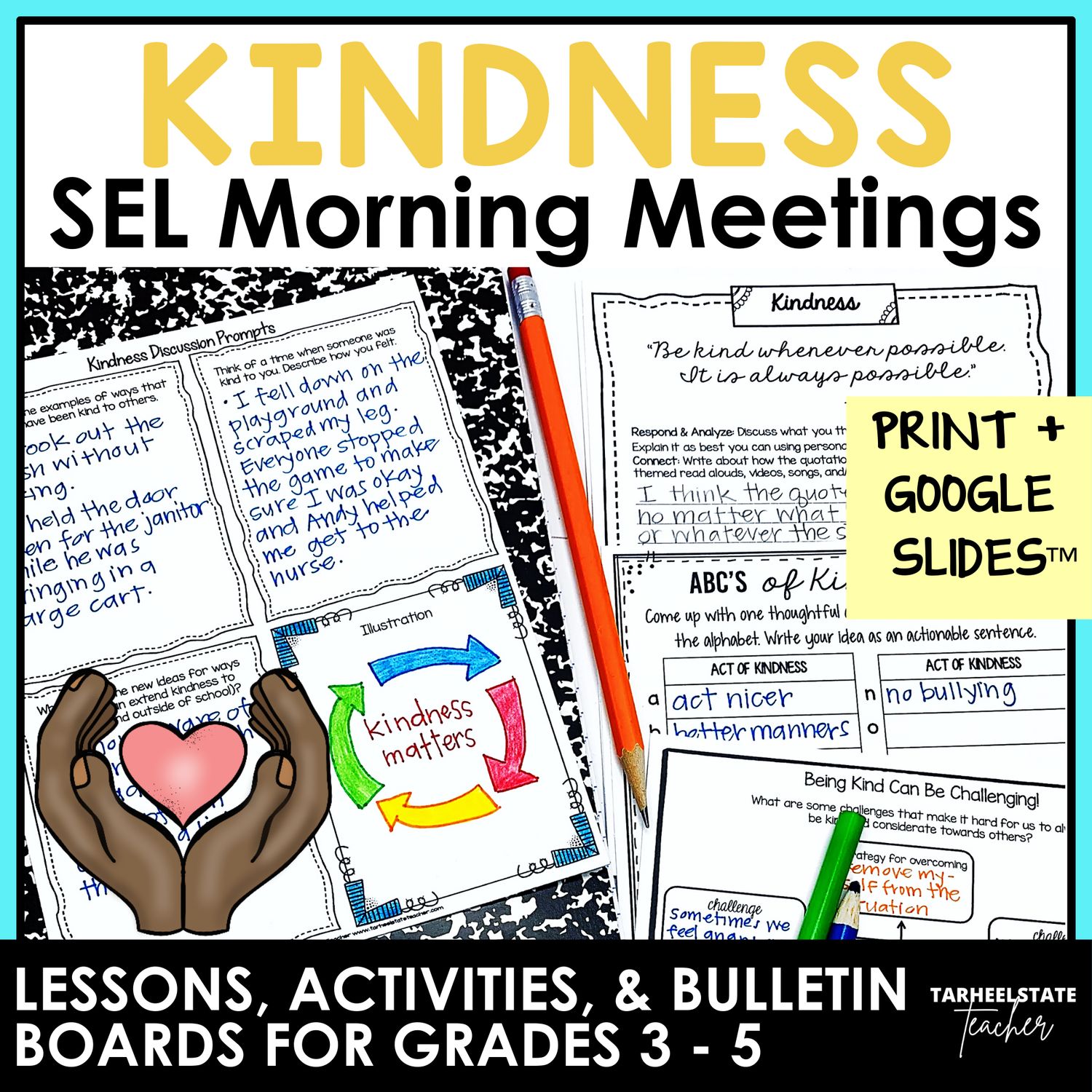 Kindness Activities for SEL Print and Digital Morning Meeting Slides