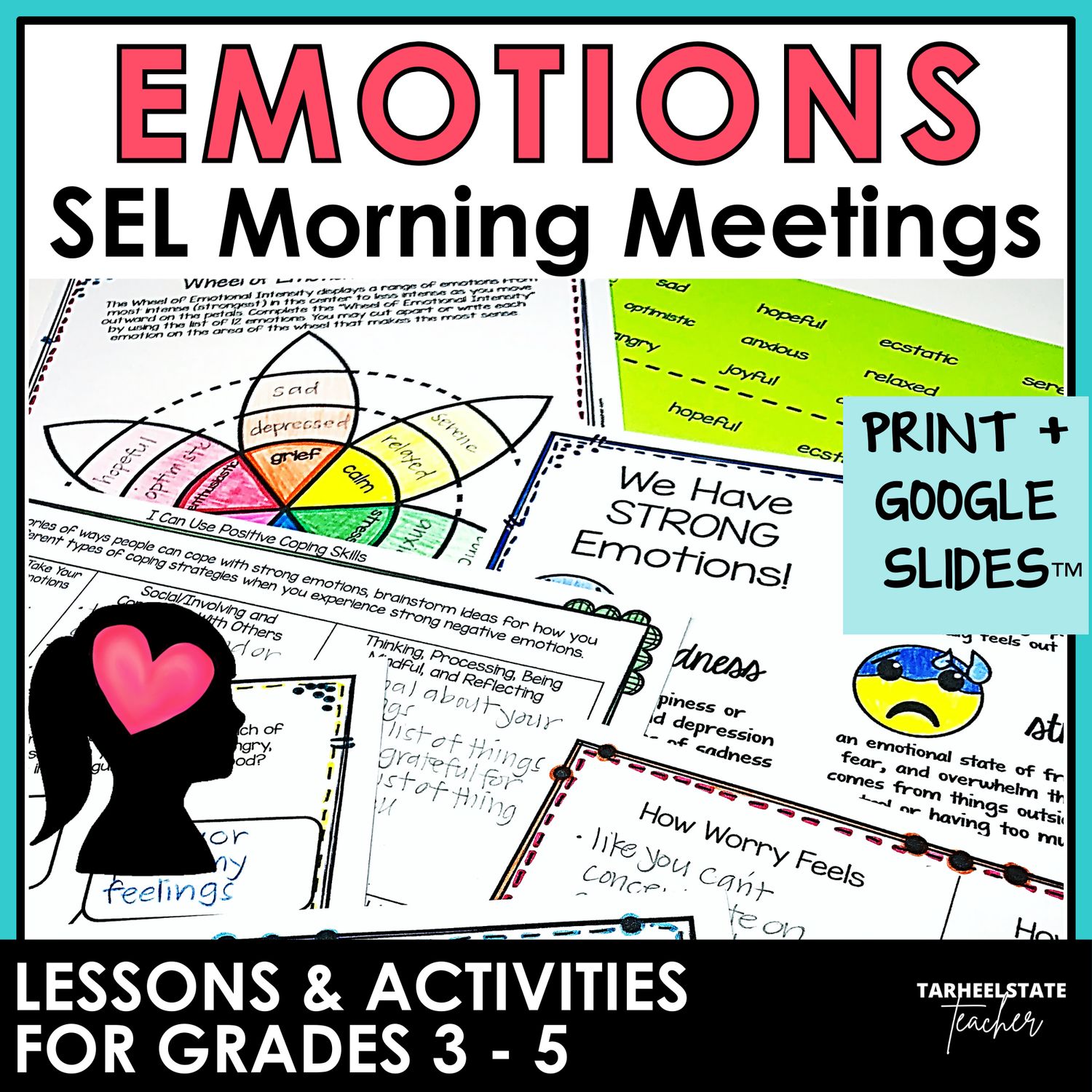 Identifying Feelings and Emotions Activities SEL Print and Digital Slides