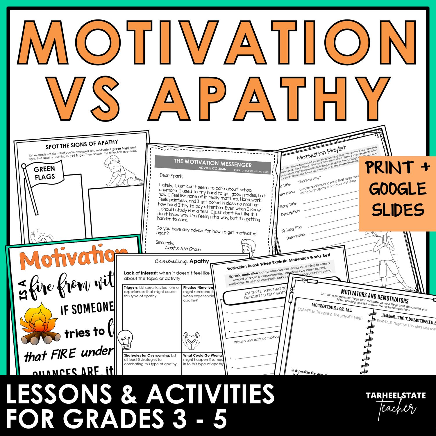 Positive Self-Talk &amp; Intrinsic Motivation Activities SEL Morning Meeting Slides