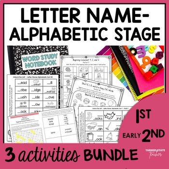 Words Their Way Spelling Lists Printable Activities Bundle 1st Grade Letter Name