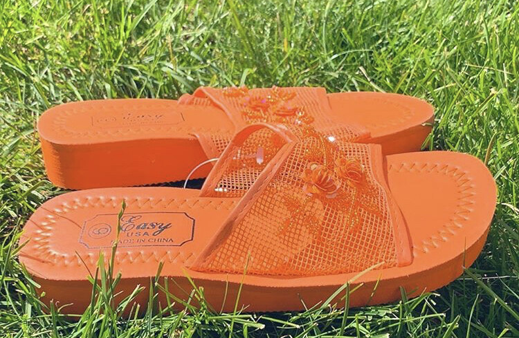 Tangerine Bhinese Slipper