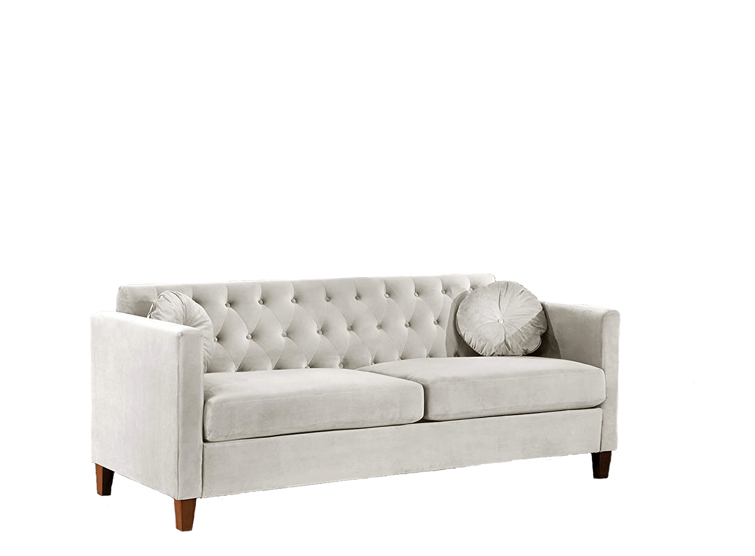 Beige Velvet Couch