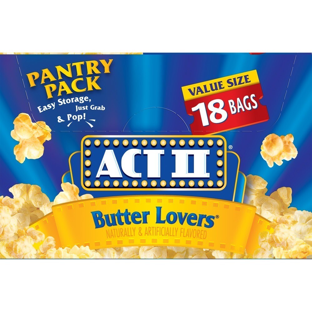 MAIZ POP ACT II BUTTER LOVERS 18 PACK 