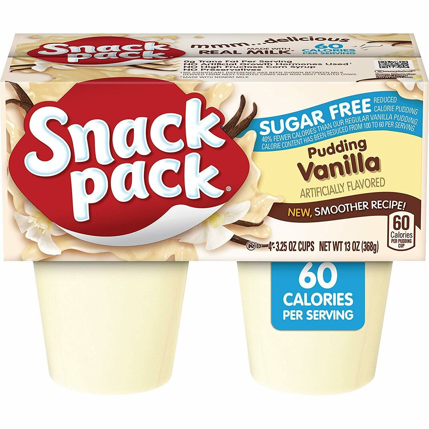 PUDDING HUNT ́S VAINILLA SUGAR FREE 4 CUPS
