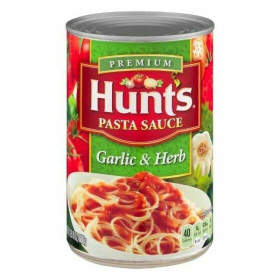 SALSA HUNT ́S SPAGUETTI GARLIC &amp; HERB 24 OZ