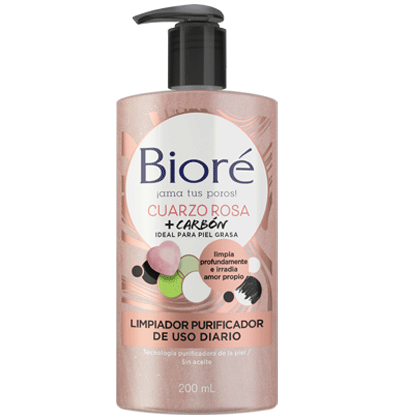 BIORE LIMPIADOR PURIFICADOR CUARZO ROSA 200 ML