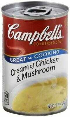 CAMPBELLS CREMA DE POLLO &amp; HONGOS 10.75 OZ