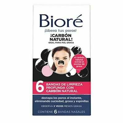 BIORE BANDITAS NARIZ CARBON NATURAL 6 CT