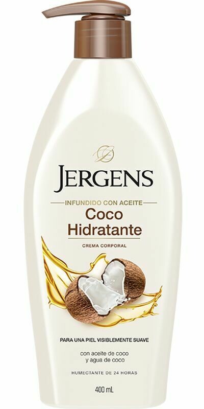 CREMA JERGENS HIDRATANTE CON ACEITE DE COCO 400 ML