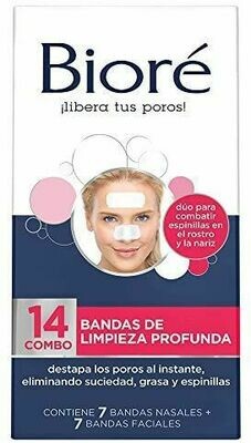 BIORE BANDAS DE LIMPÌEZA PROFUNDA -14CT COMBO