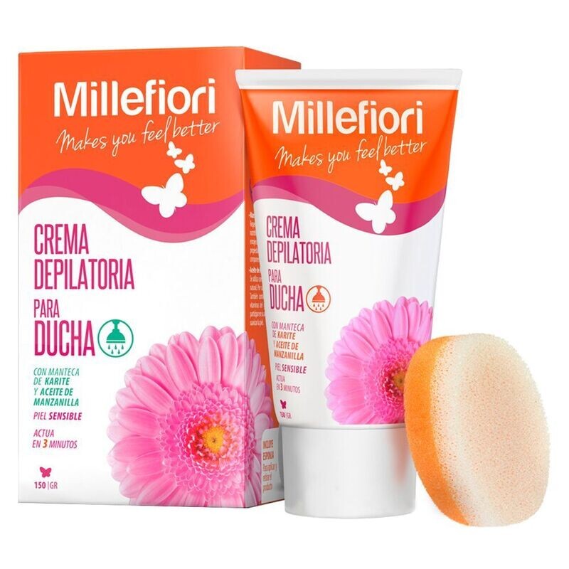 MILLEFIORI CREMA DEPILATORIA PARA DUCHA PIEL SENSIBLE 12/150G