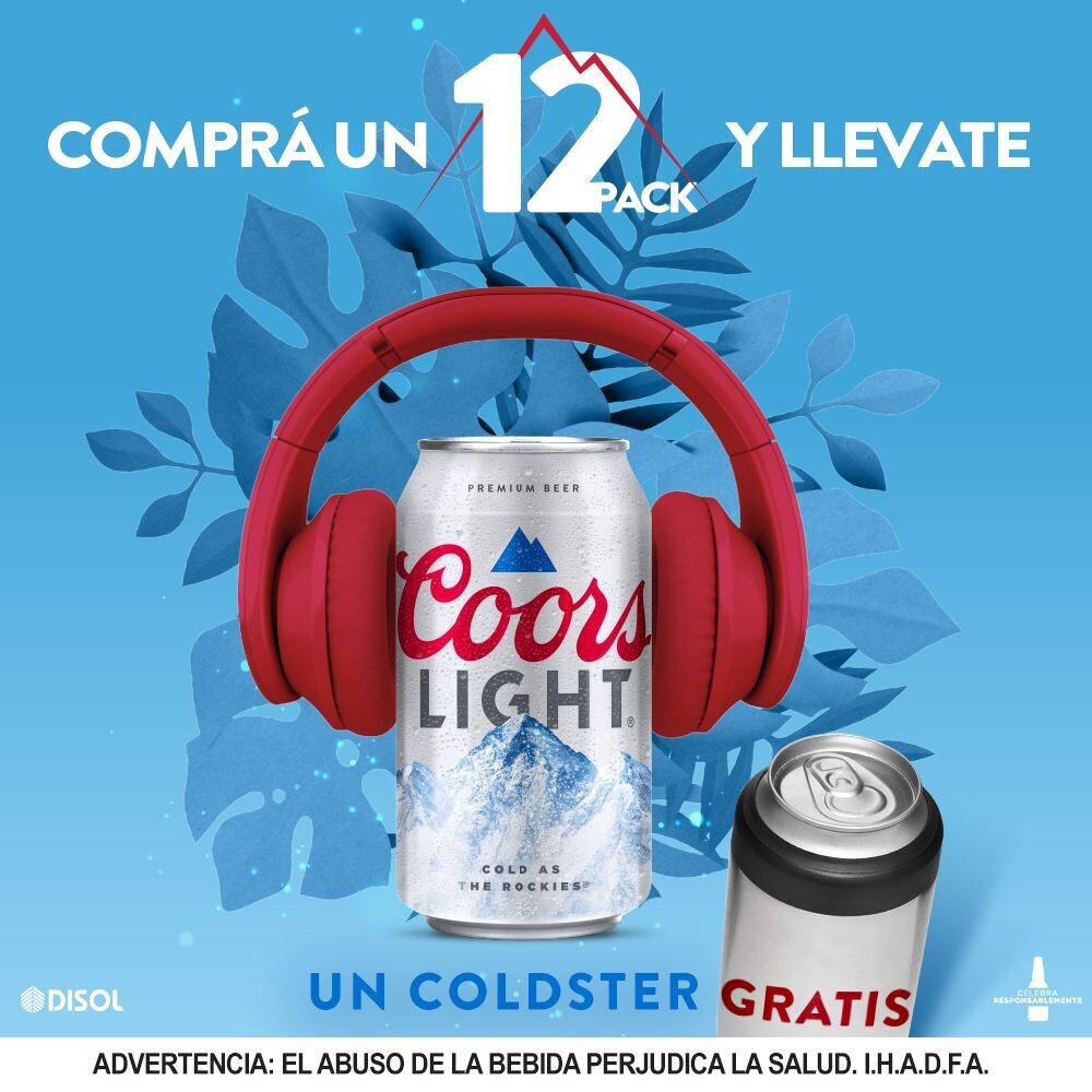 COORS LIGHT LATA 12 oz 2 SIX PACK PROMO