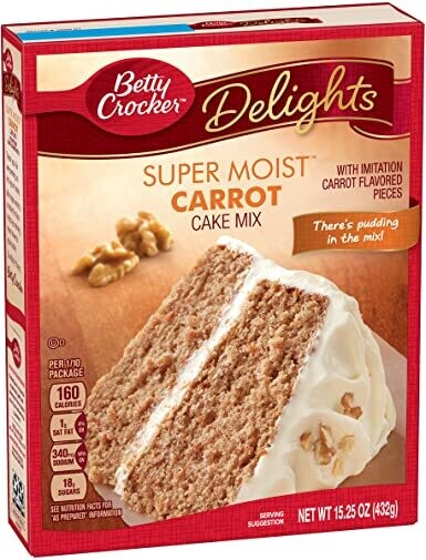 BETTY CROCKER HARINA PASTEL CARROT 15.25 OZ