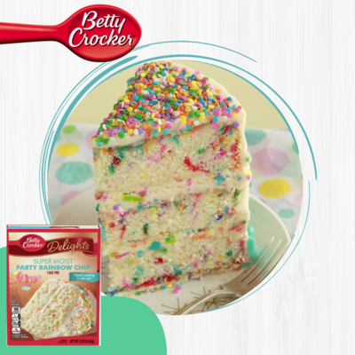 BETTY CROCKER HARINA PASTEL RAINBOW CHIP 15.25 OZ