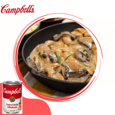 CAMPBELLS CREMA DE POLLO &amp; HONGOS 10.75 OZ