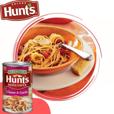 SALSA HUNTS SPAGHETTI CHEESE &amp; GARLIC 24 OZ
