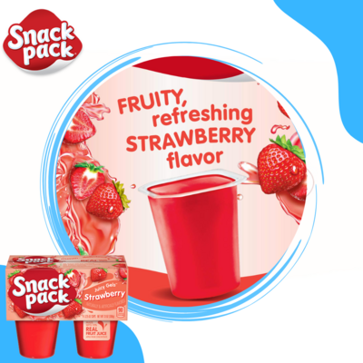 GELATINA HUNTS STRAWBERRY 4 CUPS