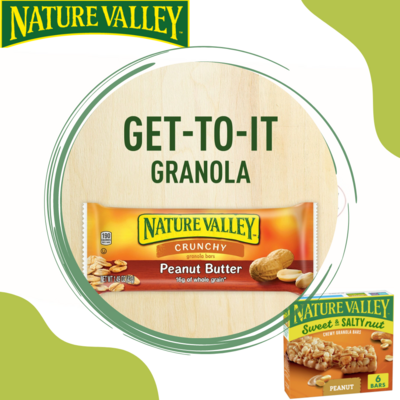 NATURE VALLEY GRANOLA BARS PEANUT BUTTER 8.9 OZ