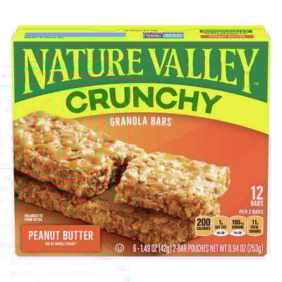 NATURE VALLEY GRANOLA BARS PEANUT BUTTER 8.9 OZ