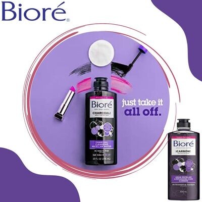 BIORE AGUA MICELAR LIMPIADORA CON CARBON 6/300ML