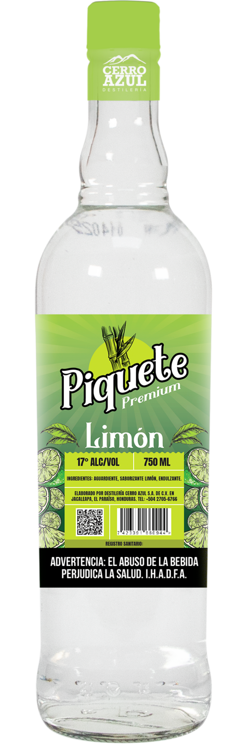 PIQUETE AGUARDIENTE PREMIUM LIMON 17º 750 ML