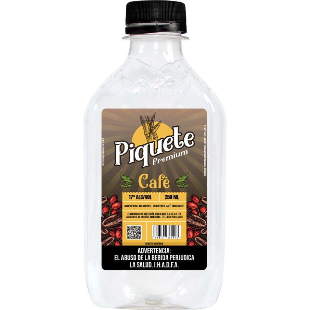 PIQUETE AGUARDIENTE PREMIUM CAFE 17° 250 ML