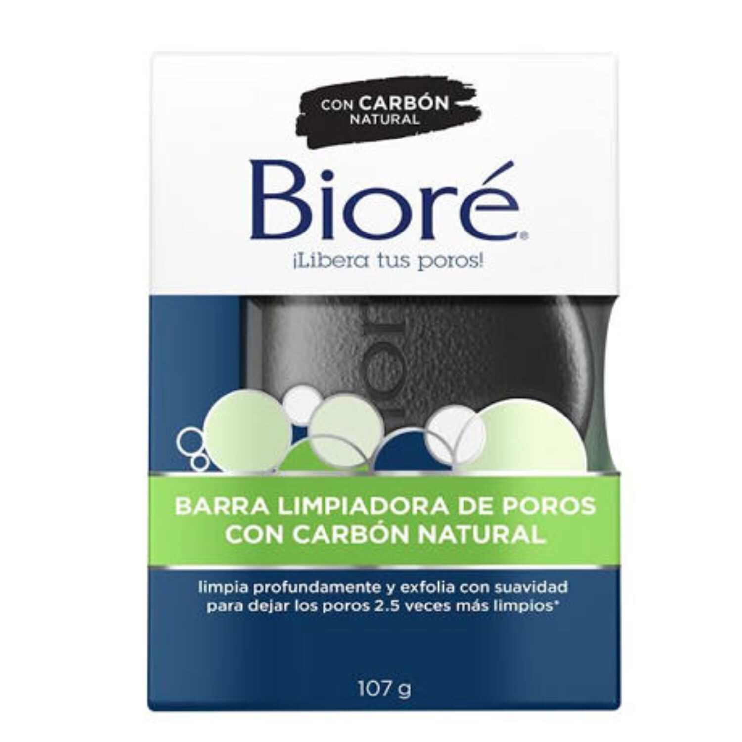 BIORE BARRA LIMPIADORA DE POROS CARBON NATURAL 107G